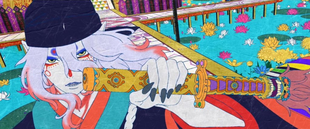 《劇場版 物怪 第三章 蛇神》中，賣藥郎遇到史上最難打敗的妖怪。